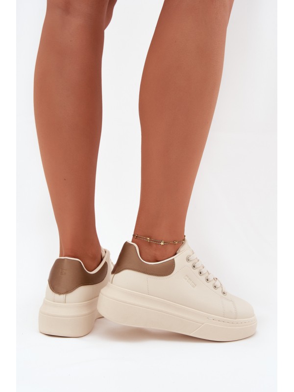Ladies Platform Sneakers Big Star SS274246 Light Beige