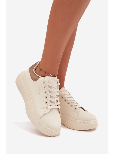 Ladies Platform Sneakers Big Star SS274246 Light Beige