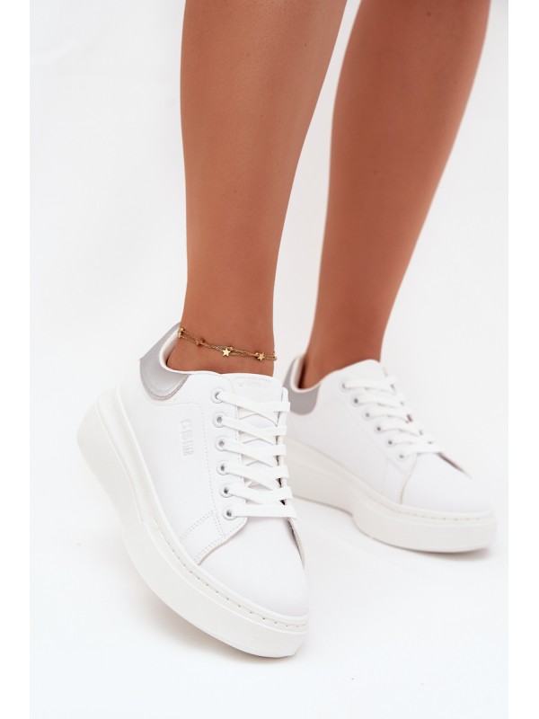 Women's Platform Sneakers Big Star SS274245 White-Silver