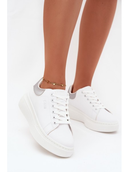 Women's Platform Sneakers Big Star SS274245 White-Silver