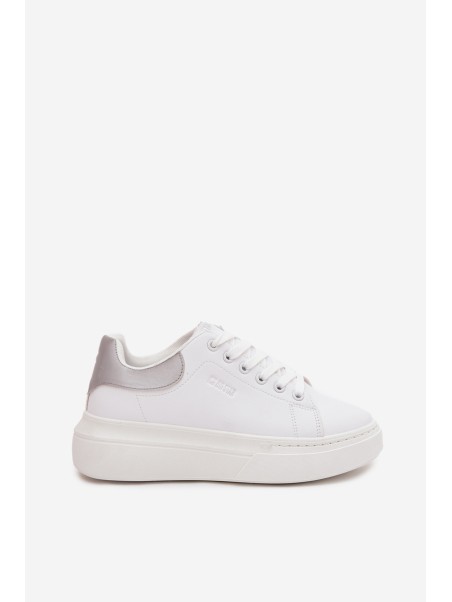 Women's Platform Sneakers Big Star SS274245 White-Silver