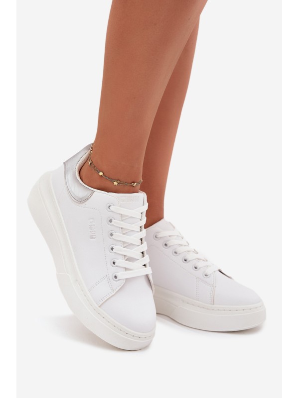 Women's Platform Sneakers Big Star SS274245 White-Silver
