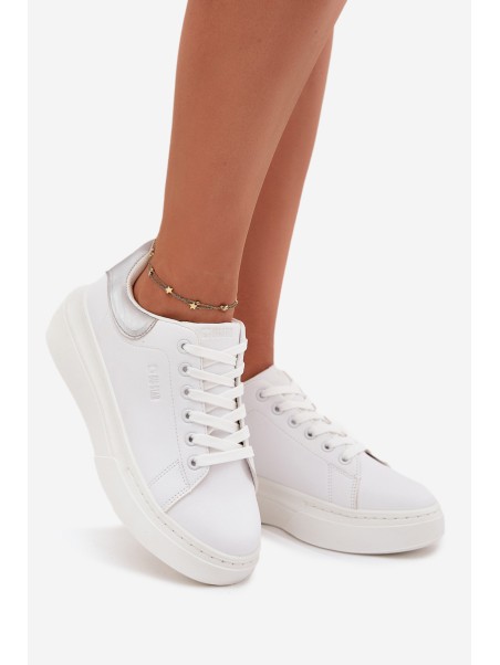 Women's Platform Sneakers Big Star SS274245 White-Silver