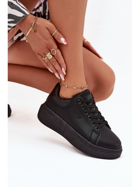 Womens Sneakers On Platform Big Star SS274244 Black