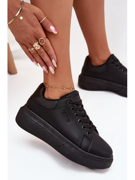 Womens Sneakers On Platform Big Star SS274244 Black