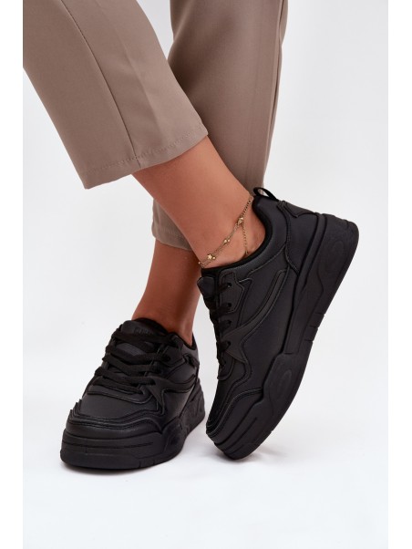 Women's Platform Sneakers Big Star SS274589 HI-POLY SYSTEM Black