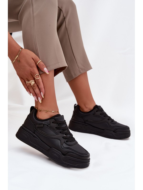 Women's Platform Sneakers Big Star SS274589 HI-POLY SYSTEM Black