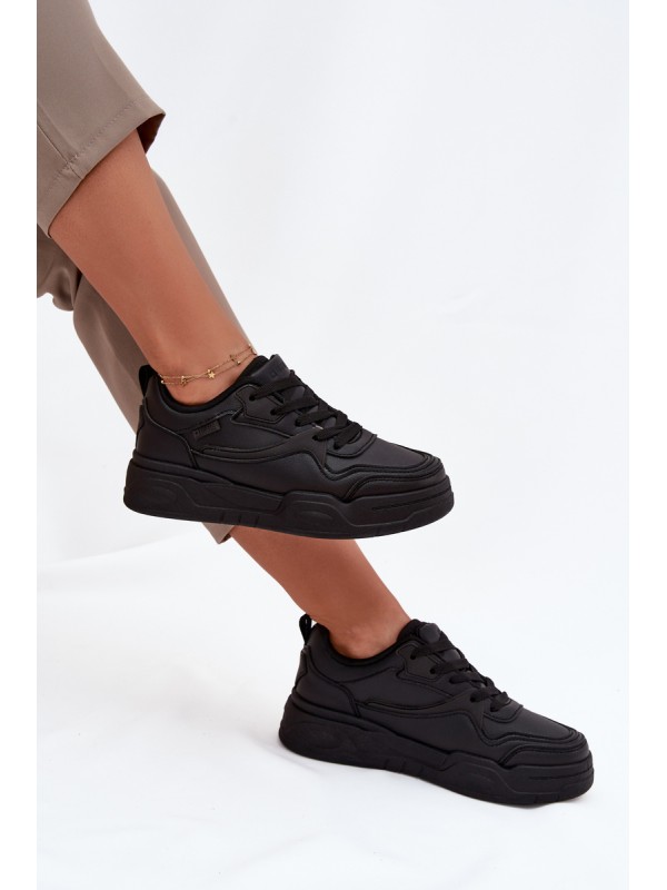 Women's Platform Sneakers Big Star SS274589 HI-POLY SYSTEM Black