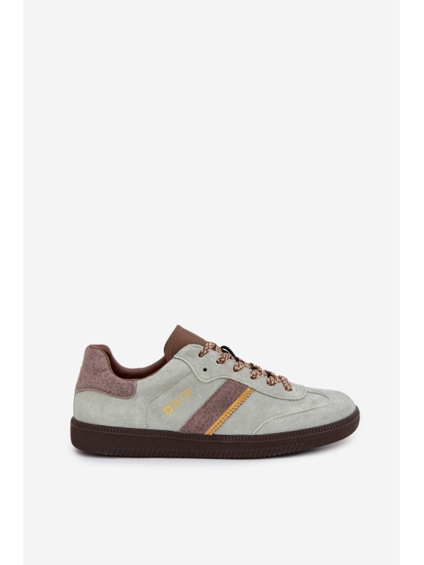 Women's Low Suede Sneakers Big Star SS274678 HI-POLY SYSTEM Mint