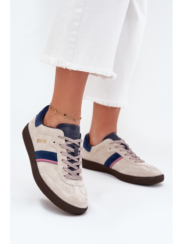 Women's Low Suede Sneakers Big Star SS274679 HI-POLY SYSTEM Gray 2
