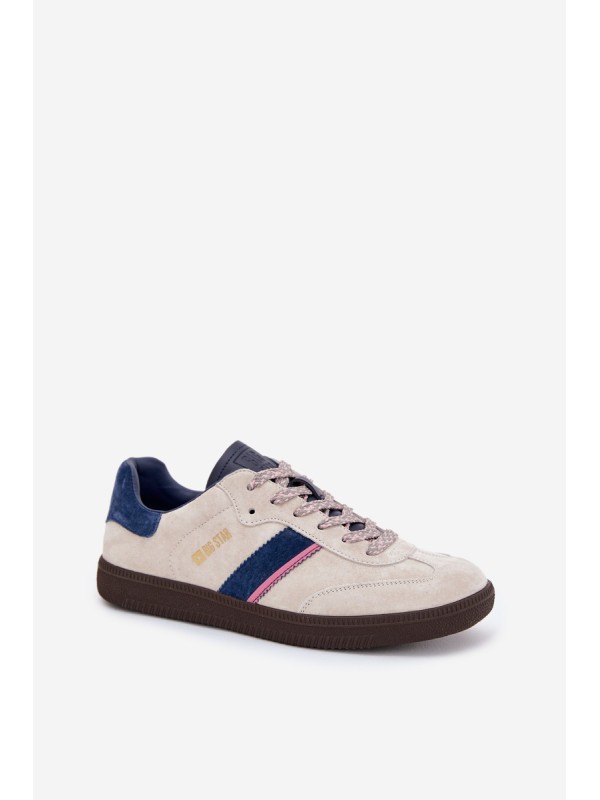 Women's Low Suede Sneakers Big Star SS274679 HI-POLY SYSTEM Gray