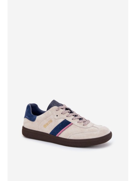 Women's Low Suede Sneakers Big Star SS274679 HI-POLY SYSTEM Gray