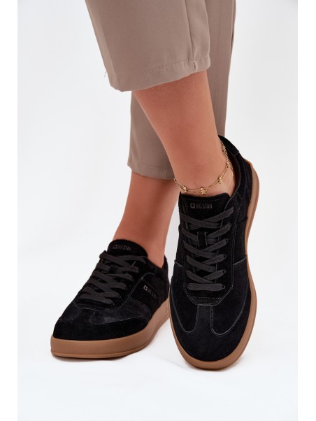 Women's Suede Sneakers Big Star SS274673 HI-POLY SYSTEM Black