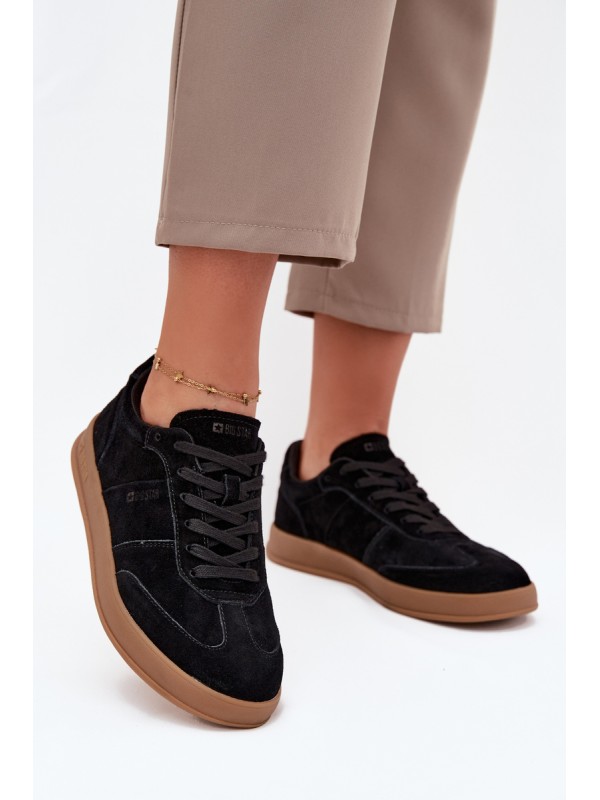 Women's Suede Sneakers Big Star SS274673 HI-POLY SYSTEM Black 2