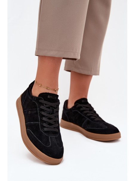 Women's Suede Sneakers Big Star SS274673 HI-POLY SYSTEM Black