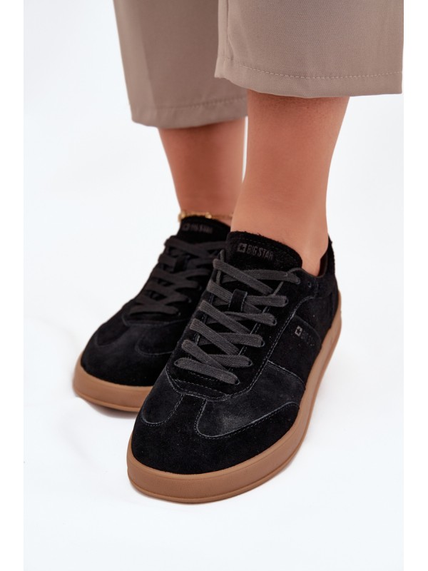 Women's Suede Sneakers Big Star SS274673 HI-POLY SYSTEM Black