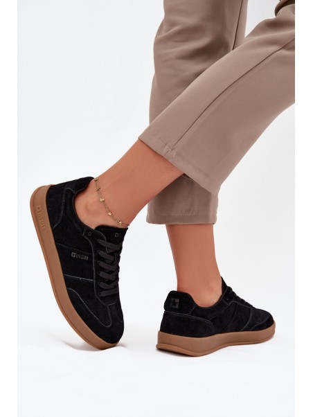 Women's Suede Sneakers Big Star SS274673 HI-POLY SYSTEM Black