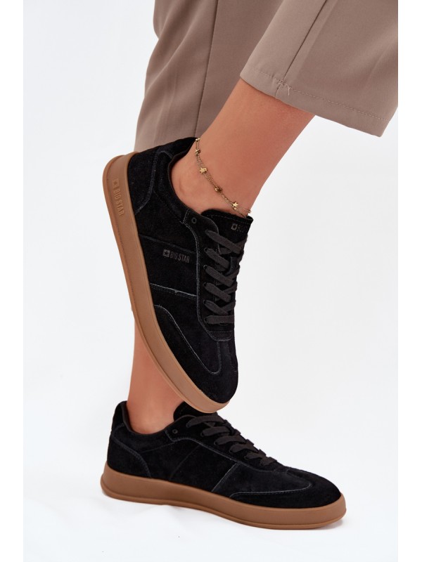 Women's Suede Sneakers Big Star SS274673 HI-POLY SYSTEM Black
