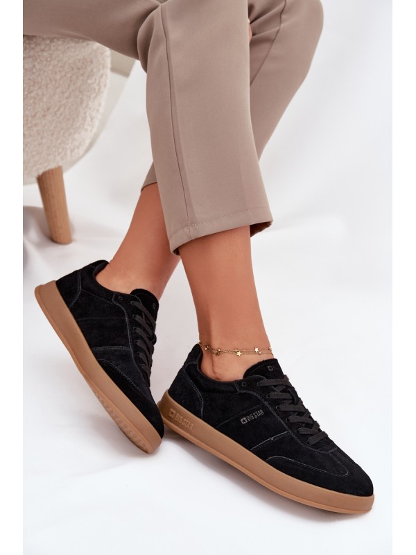 Women's Suede Sneakers Big Star SS274673 HI-POLY SYSTEM Black
