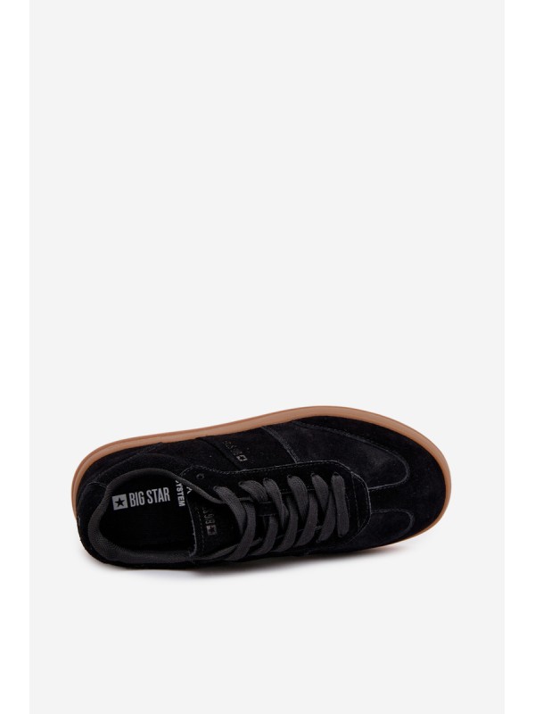 Women's Suede Sneakers Big Star SS274673 HI-POLY SYSTEM Black