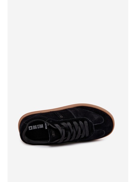 Women's Suede Sneakers Big Star SS274673 HI-POLY SYSTEM Black