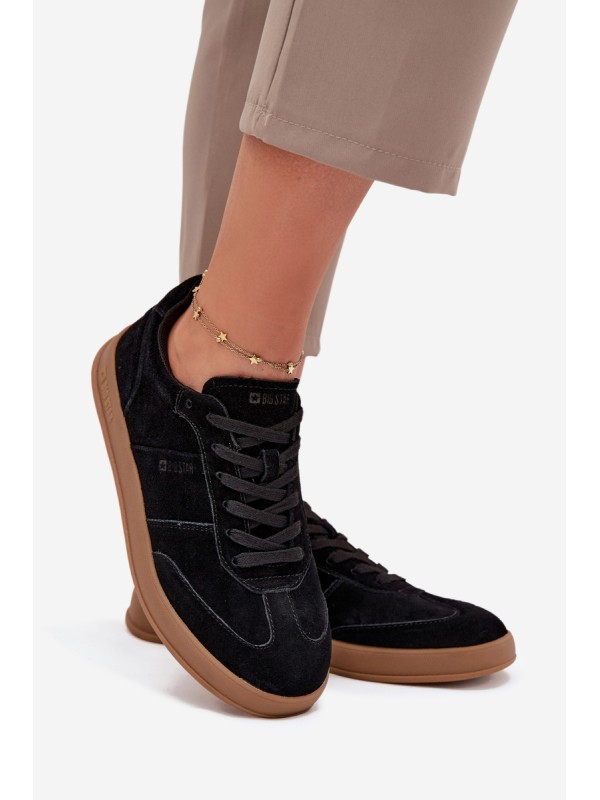 Women's Suede Sneakers Big Star SS274673 HI-POLY SYSTEM Black