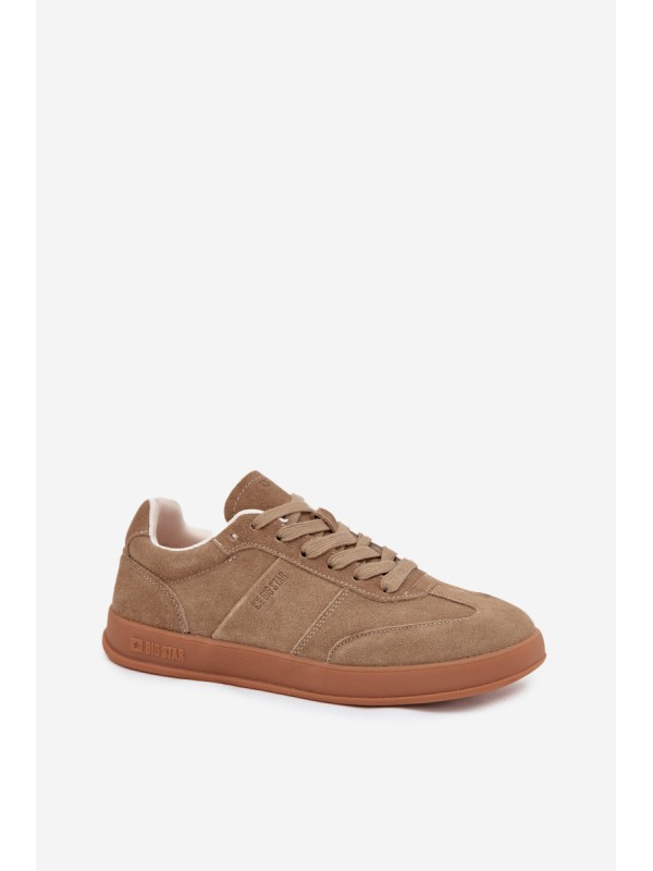 Women's Suede Sneakers Big Star SS274675 HI-POLY SYSTEM Beige