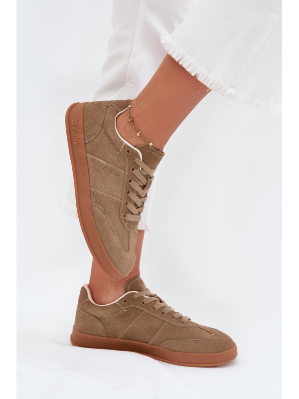 Women's Suede Sneakers Big Star SS274675 HI-POLY SYSTEM Beige