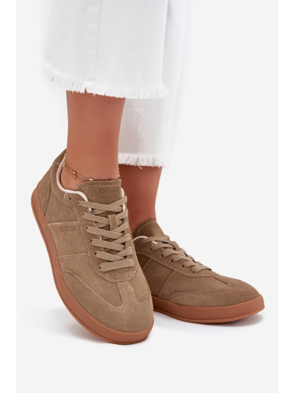 Women's Suede Sneakers Big Star SS274675 HI-POLY SYSTEM Beige