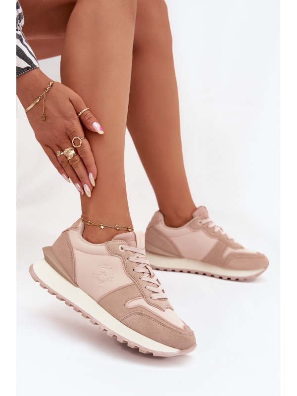 Women's Leather Sneakers Big Star OO274521 HI-POLY SYSTEM Nude