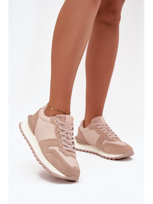 Women's Leather Sneakers Big Star OO274521 HI-POLY SYSTEM Nude