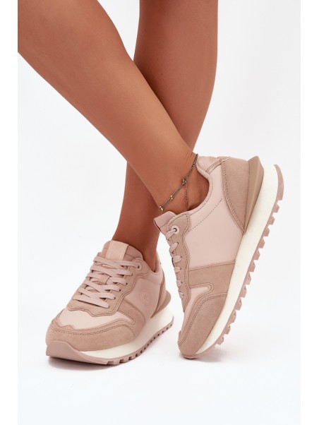 Women's Leather Sneakers Big Star OO274521 HI-POLY SYSTEM Nude