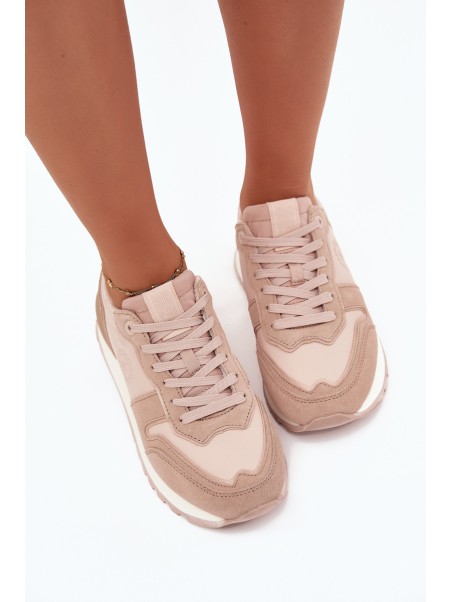 Women's Leather Sneakers Big Star OO274521 HI-POLY SYSTEM Nude