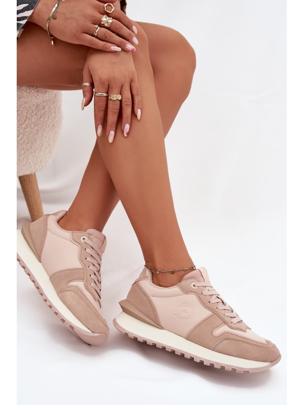 Women's Leather Sneakers Big Star OO274521 HI-POLY SYSTEM Nude