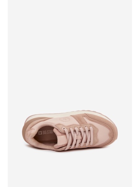 Women's Leather Sneakers Big Star OO274521 HI-POLY SYSTEM Nude
