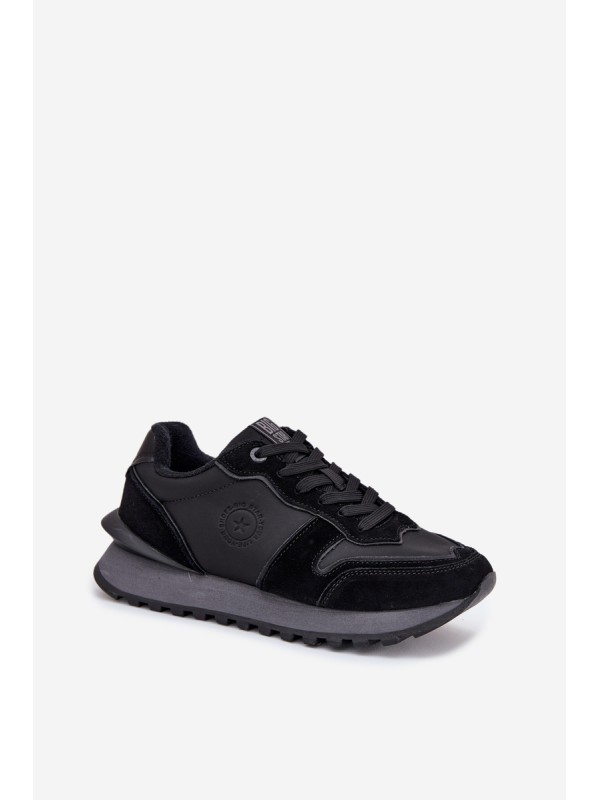 Leather Women's Sneakers Big Star OO274529 HI-POLY SYSTEM Black