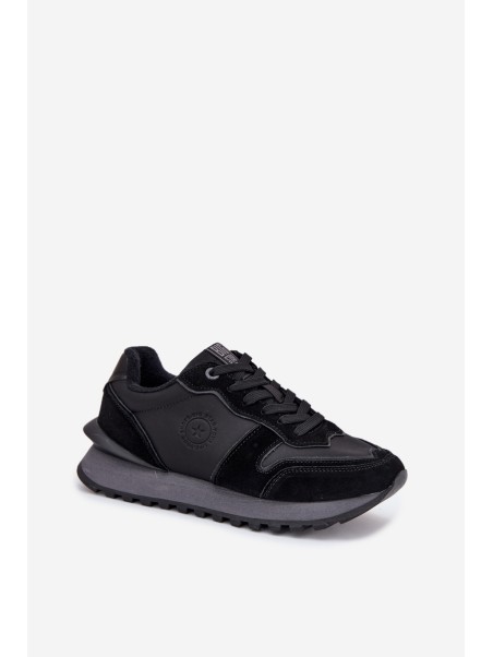 Leather Women's Sneakers Big Star OO274529 HI-POLY SYSTEM Black