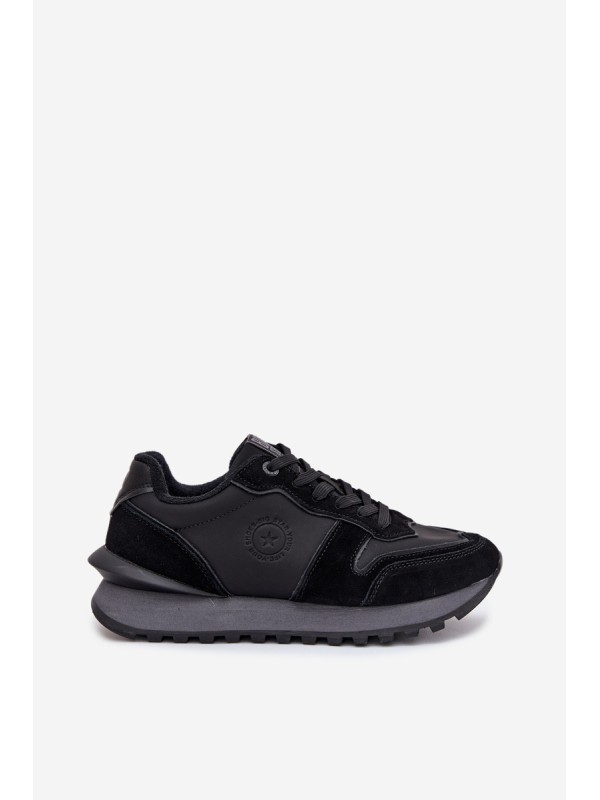 Leather Women's Sneakers Big Star OO274529 HI-POLY SYSTEM Black