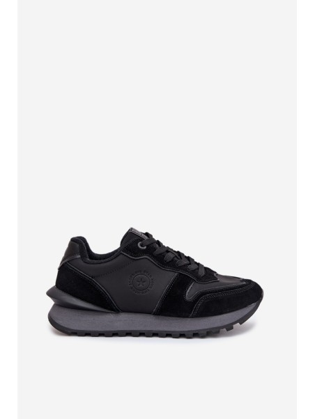 Leather Women's Sneakers Big Star OO274529 HI-POLY SYSTEM Black