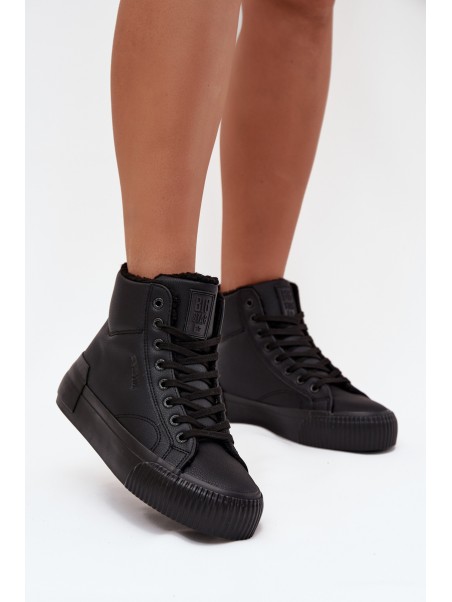 Warm Women's Sneakers On Platform Big Star OO274796 Black