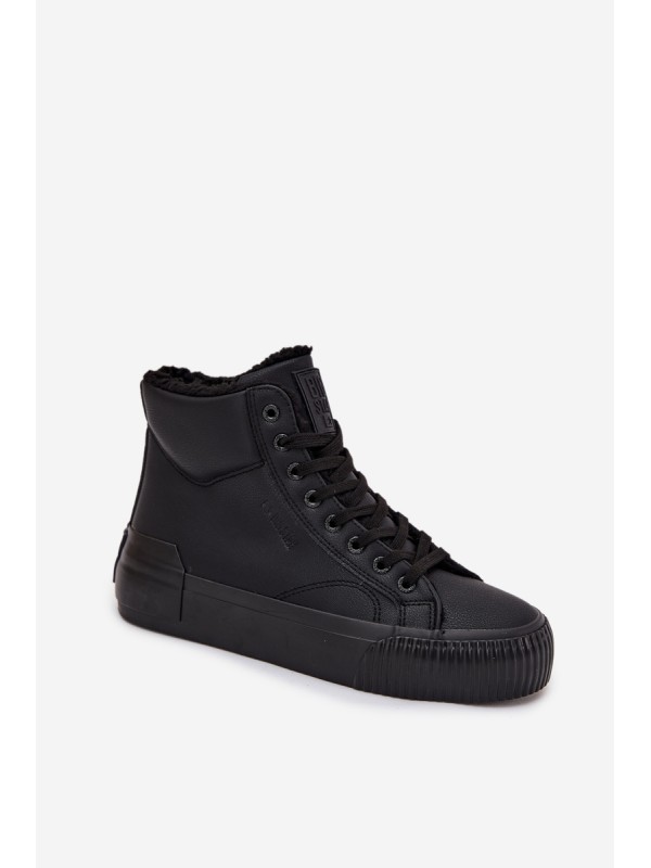 Warm Women's Sneakers On Platform Big Star OO274796 Black
