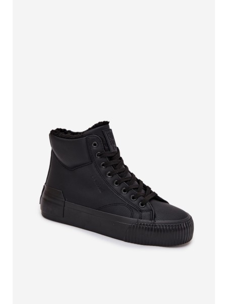 Warm Women's Sneakers On Platform Big Star OO274796 Black