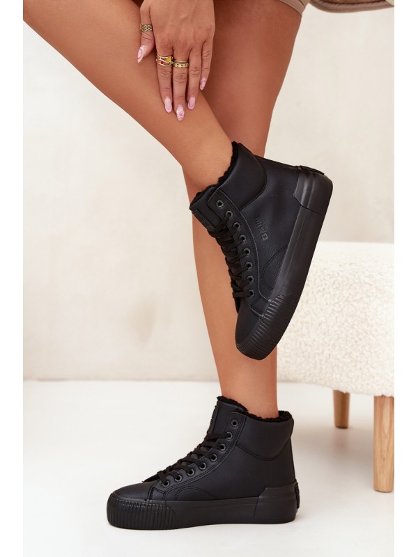 Warm Women's Sneakers On Platform Big Star OO274796 Black