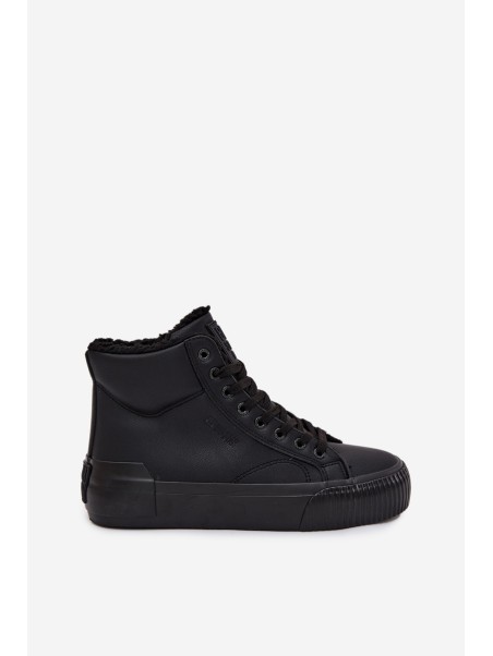 Warm Women's Sneakers On Platform Big Star OO274796 Black