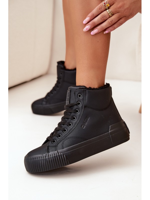 Warm Women's Sneakers On Platform Big Star OO274796 Black