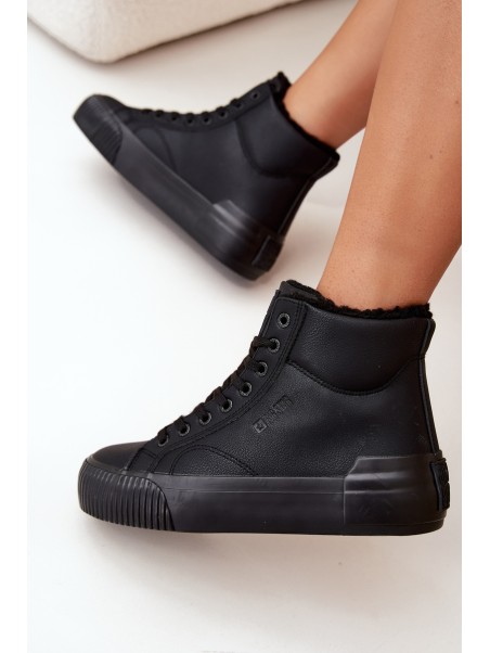 Warm Women's Sneakers On Platform Big Star OO274796 Black