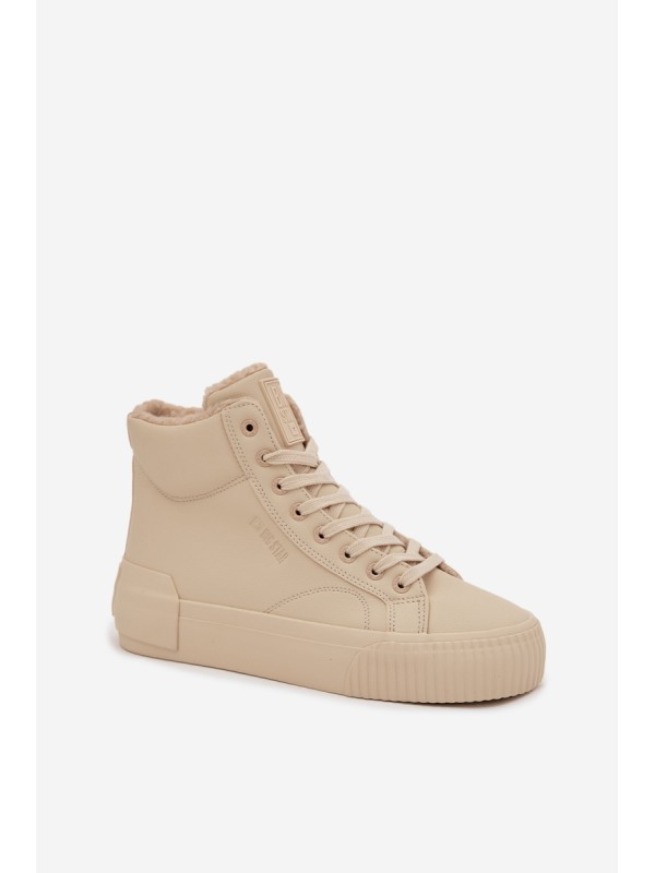 Lined Women's Platform Sneakers Big Star OO274795 Beige