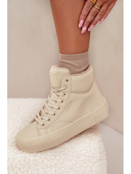 Lined Women's Platform Sneakers Big Star OO274795 Beige