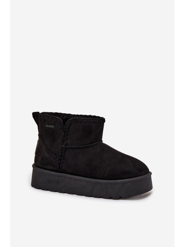 Women's Snow Boots On Platform With Stitching Big Star SS274128 Black