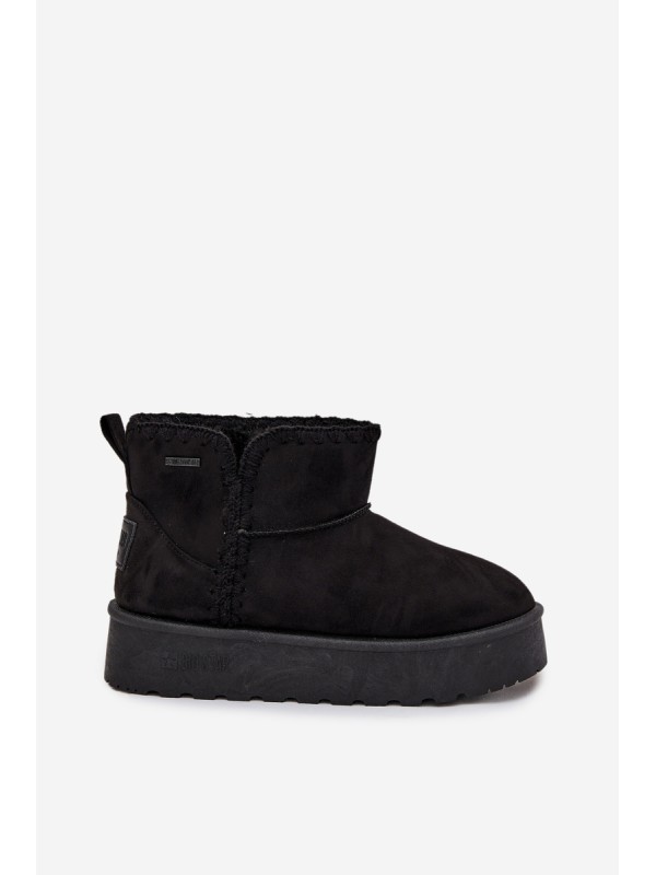 Women's Snow Boots On Platform With Stitching Big Star SS274128 Black